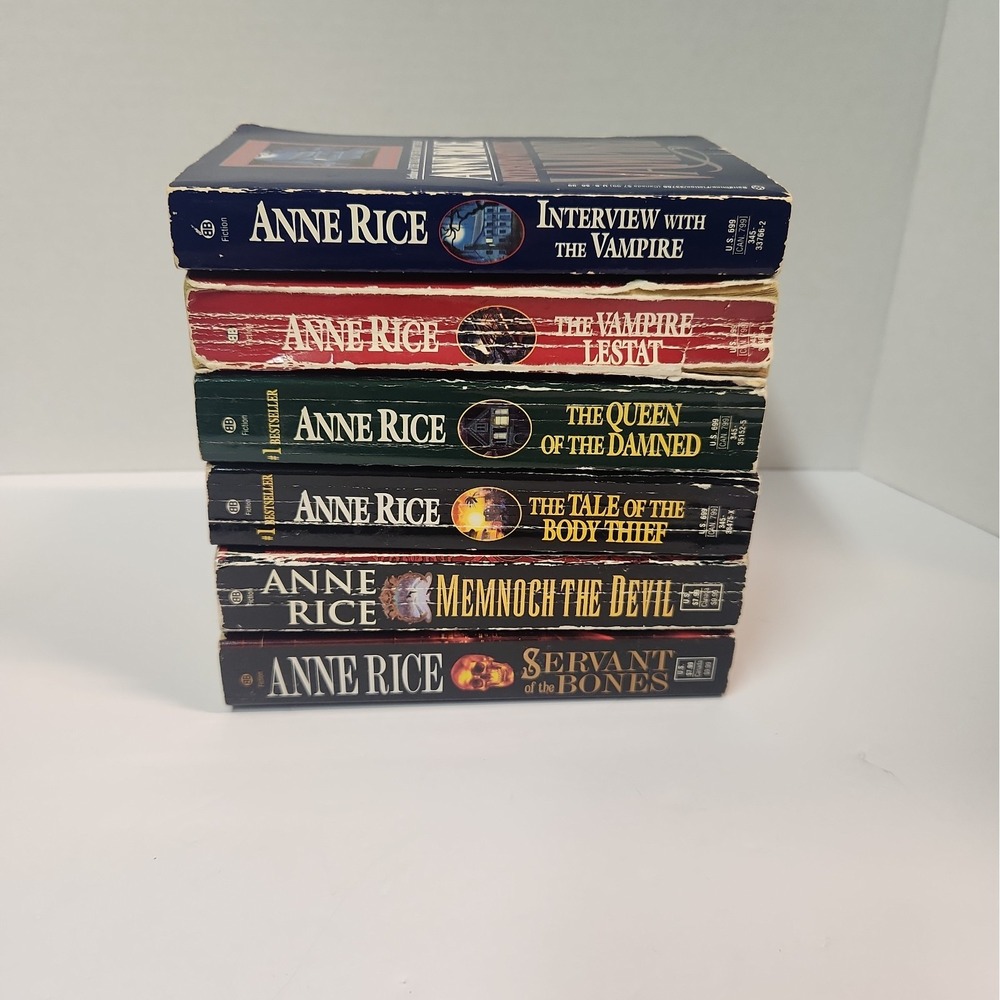 Anne Rice Paperback Book Lot of 6 VTG Vampire Fantasy Horror Paranormal Fiction